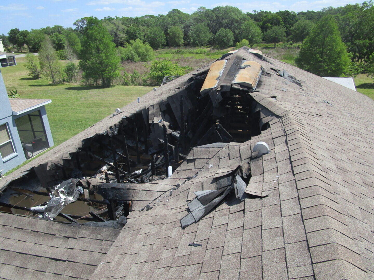 Fire damage structural investigation, Florida